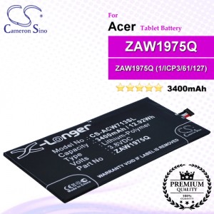 CS-ACW713SL For Acer Tablet Battery Model Aprilia / ZAW1975Q / ZAW1975Q 1/ICP3/61/127 / ZWA1975Q