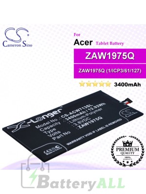 CS-ACW713SL For Acer Tablet Battery Model Aprilia / ZAW1975Q / ZAW1975Q 1/ICP3/61/127 / ZWA1975Q