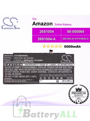 CS-ABD890SL For Amazon Tablet Battery Model 26S1004 / 26S1004-A / 26S1004-A(1ICP3/98/82-2) / 58-000059 / 58-000059 (2ICP3/97/84) / 58-000065 / S12-T3-D