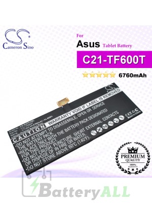 CS-AUF610SL For Asus Tablet Battery Model C21-TF600T