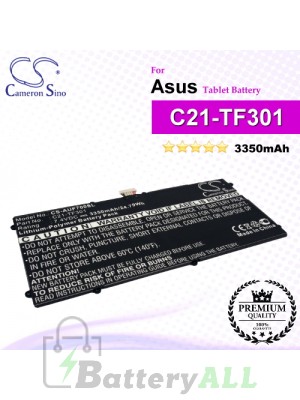 CS-AUF700SL For Asus Tablet Battery Model C21-TF301