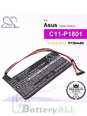 CS-AUP180SL For Asus Tablet Battery Model C11-P1801