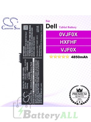 CS-DEV110SL For Dell Tablet Battery Model 0VJF0X / HXFHF / VJF0X