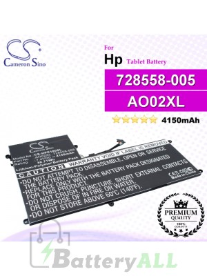 CS-HPE100SL For HP Tablet Battery Model 72558-005 / 728250-421 / 728558-005 / AO02030XL / AO02XL / HSTNN-LB50