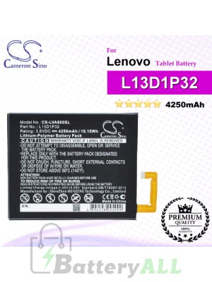 CS-LVA800SL For Lenovo Tablet Battery Model L13D1P32