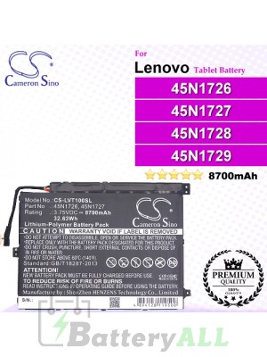 CS-LVT100SL For Lenovo Tablet Battery Model 1ICP4/82/114-2 / 1ICP4/83/113 / 45N1726 / 45N1727 / 45N1728 / 45N1729 / 45N1730 / 45N1731 / 45N1732 / 45N1733