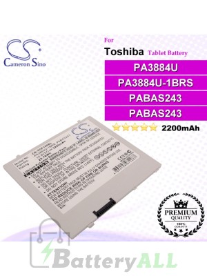 CS-TOF100SL For Toshiba Tablet Battery Model PA3884U / PA3884U-1BRS / PABA243 / PABAS243