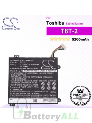 CS-TOM900SL For Toshiba Tablet Battery Model T8T-2