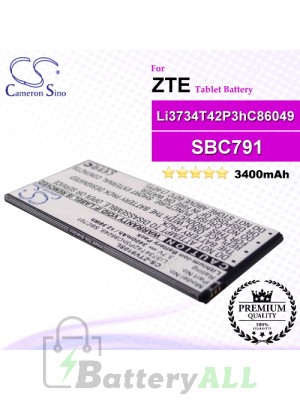 CS-ZTV910SL For ZTE Tablet Battery Model Li3734T42P3hC86049 / SBC791