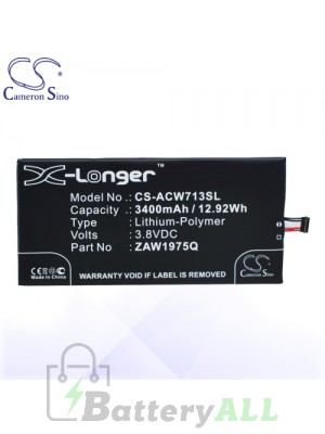 CS Battery for Acer Aprilia / ZAW1975Q / ZAW1975Q 1/ICP3/61/127 Battery TA-ACW713SL