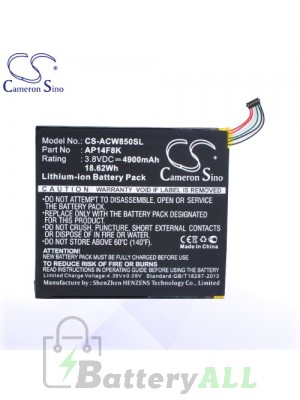 CS Battery for Acer GT-810 / Predator 8 / Iconia Tab A1-850 W1-810 Battery TA-ACW850SL