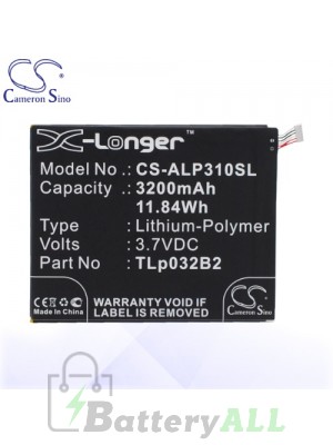CS Battery for Alcatel TLp032B2 / TLp032BD / TLp032C2 Battery TA-ALP310SL