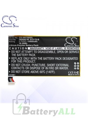 CS Battery for Amazon 26S1001-A1(1ICP4/82/138) / 26S1005 Battery TA-AKC500SL
