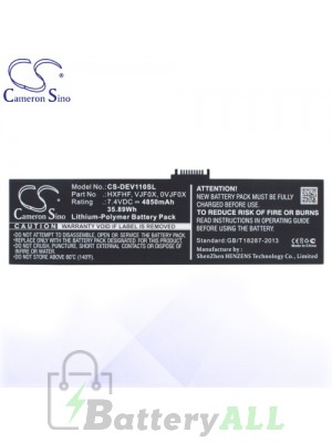 CS Battery for Dell HXFHF / VJF0X / 0VJF0X Battery TA-DEV110SL