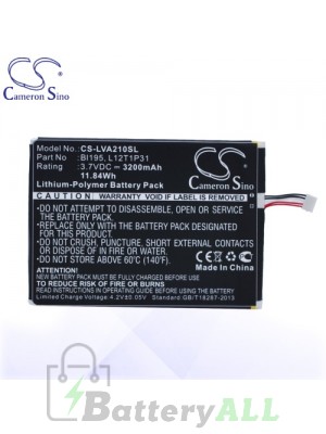 CS Battery for Lenovo BL195 / L12T1P31 / Lenovo IdeaTab A2107 Battery TA-LVA210SL