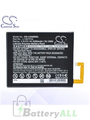 CS Battery for Lenovo L13D1P32 / Lenovo IdeaPad A8 / A8-50 / A5500 Battery TA-LVA800SL